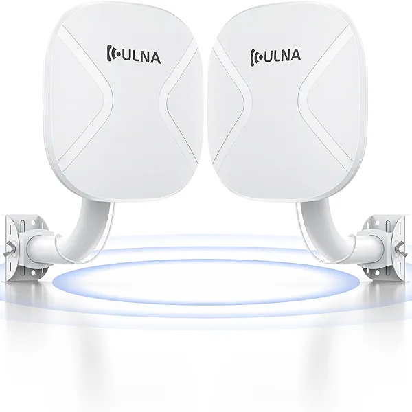 AX3000 WiFi6 Wireless Bridge Outdoor: ULNA Dual Band 5KM Long Range PTP/PTMP WiFi Bridge with 1x2.5Gbps+1x1Gbps LAN, 24V POE Powered, Plug and Play for Network Extension to Barn Shop Garage CPE806S