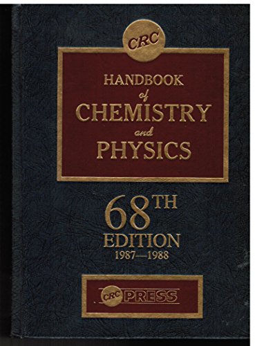 Handbook of Chemistry and Physics, 68th Edition 0849304687 Book Cover