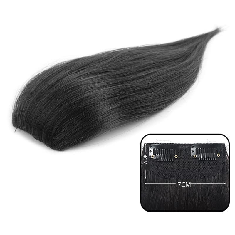 Miniatura 3 de Almohadilla de pelo sintético invisible sin costuras, con clip, extensión de cabello para cabello fino para mujeres, 2 unidades de 8 pulgadas (14