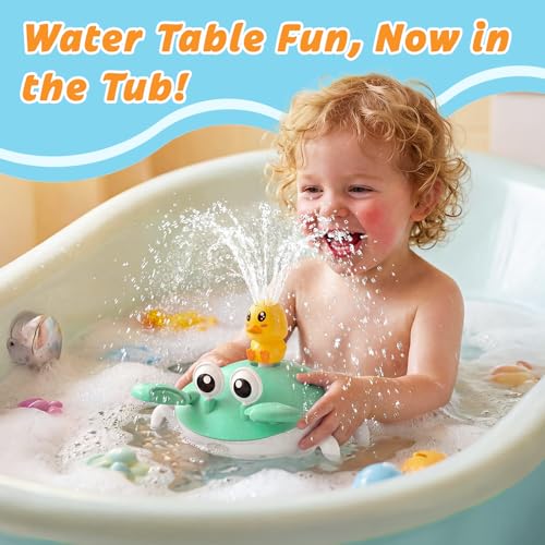 Image of Water Table Pump, 5400mAh Rechargeable Crab Water Pump for Water Table with 3 Modes Sprinkler, 8 Hours Non-Stop Fun Summer Outdoor Water Toys Outside Water Play Table Accessories for Kids Toddlers
