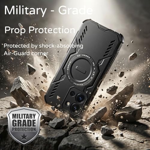 Image of ShieldTech Back Cover Case for Poco C85 5G | 360 Protection Mobile Phone Case Mag-Safe | Camera Protection | Back Cover for Poco C 85 5G / Poco C85 5+G - Black TPU+PC