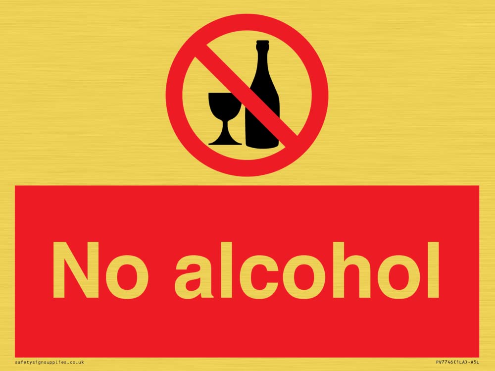No alcohol Sign - 200x150mm - A5L