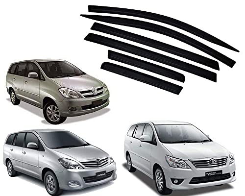 Image of Premium Non-Breakable Car Window Door Visor /Rain Guard /Wind Deflector Compatible for (Toyota Innova Old Model)