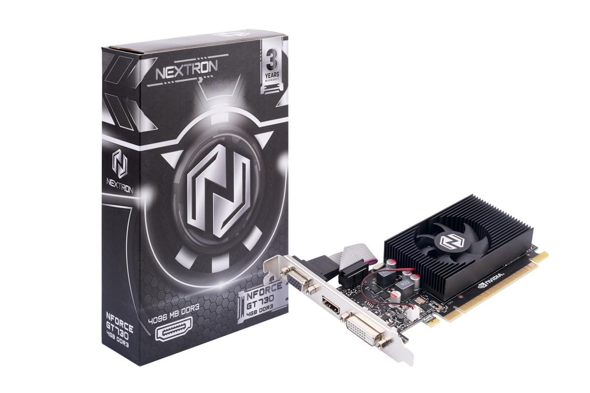 CHIST-Nextron Nvidia NForce GT 730 4GB 128-Bit DDR3 /D-SUB(VGA)  DVI-D/HDMI/Silent Cooling/Heat Sink with Fan