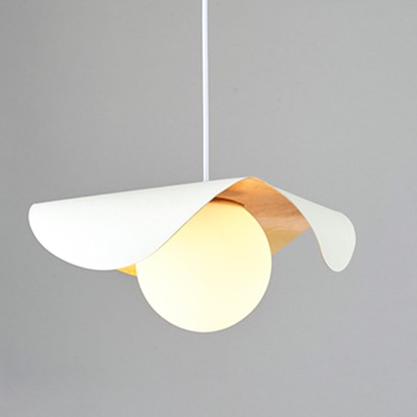 MTNROO Postmodern Marble Pendant Lamp Shade Natural Materials E14 Base Hanging Light Energy-efficient Small Ceiling Light Chandelier Mid Century Spherical +Curved Lighting Fixture for Bar