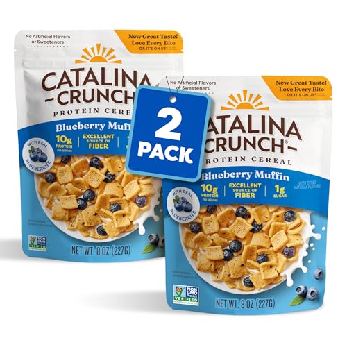 Image of Catalina Crunch Protein Cereal, Blueberry Muffin, 8 oz Bag (Pack of 2)