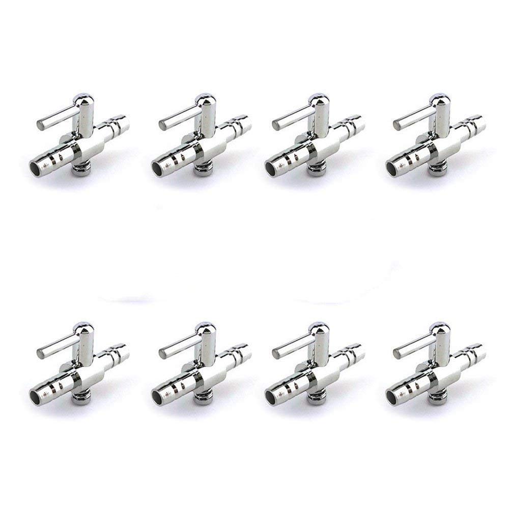 Aquarium Fish Tank Air Flow Control Lever Pump Single Way Valve, 8pcs