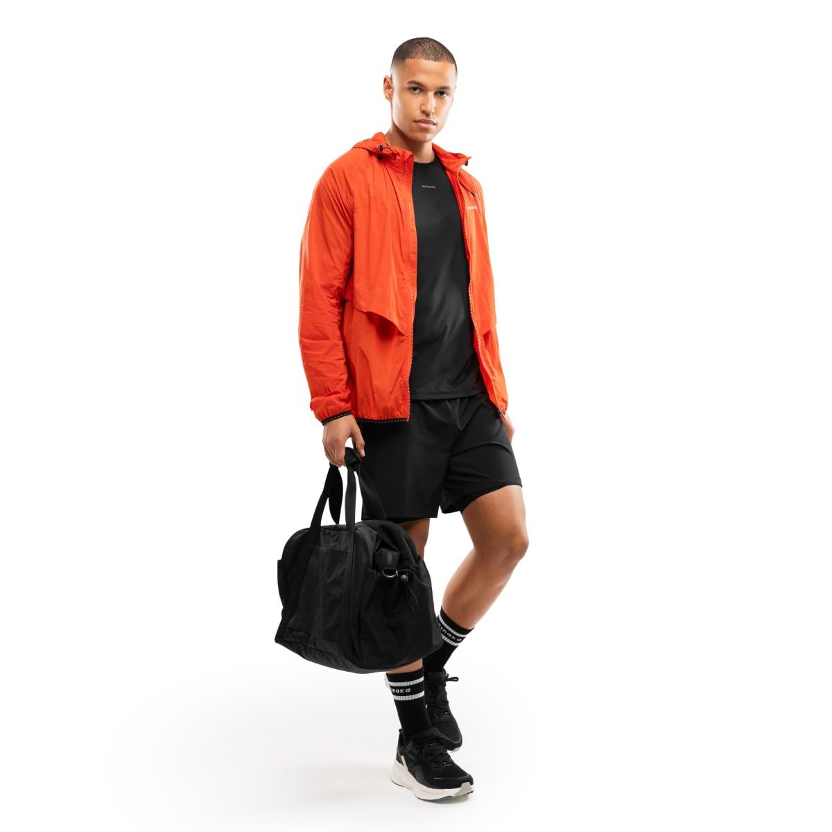 SIROKO Chaqueta cortavientos running fitness Bund Brick Rojo