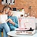 3-Speed Vinyl Record Player Turntable Portable Suitcase with Bluetooth, Rechargeable Battery, Aux/RCA/Headphone Jacks, Compact Retro Design for Vinyl Lovers