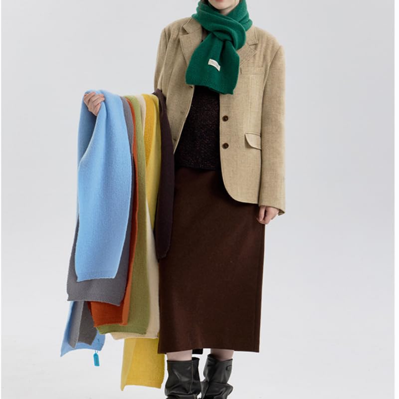 Scarf 2 Piezas De Bufanda Plana De Moda Suave Y Gruesa Para Hombres Y Mujeres De Color Sólido De Otoño E Invierno