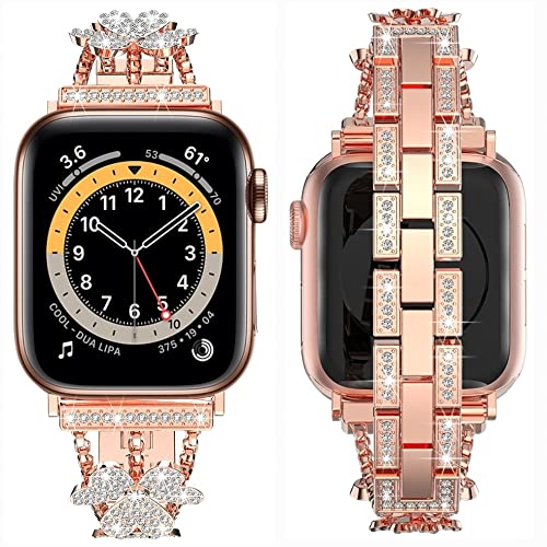 Bling Metal Bands for Apple Watch 41mm/38mm/40mmm/42mm/44mm/45mm/46mm/49mm - Image 2