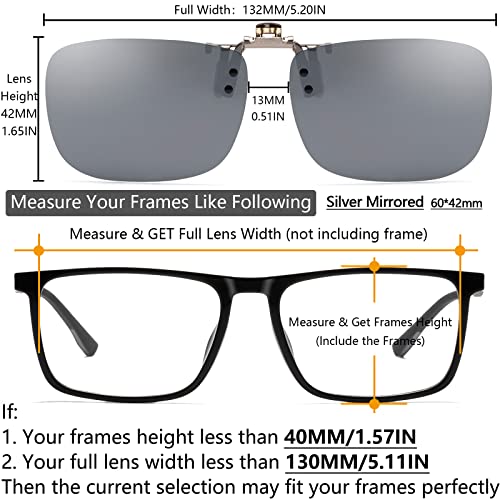 Image of CAXMAN Polarized Clip On Sunglasses Over Prescription Glasses for Men Women UV Protection