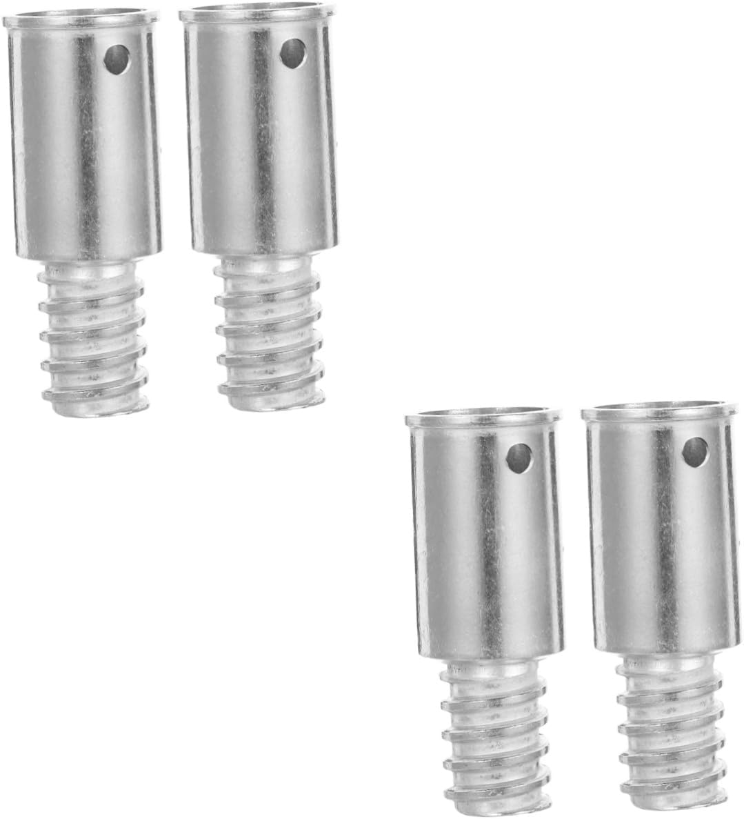 4pcs Metal Threaded Tip Replacement for Mop Pole American Type Threaded Handle Tips for Floor Cleaning and Home Use Compatible Various Brooms and Mops