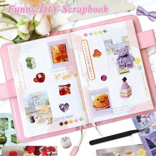 Image of 600Pcs Cute Scrapbook Stickers Travel Y2k Japanese Sticker Book for Adult Kawaii Korean Stickers for Journaling Heisei Retro Aesthetic Sticker Manga Style Decor for DIY Craft Junk Journal Gifts Winter