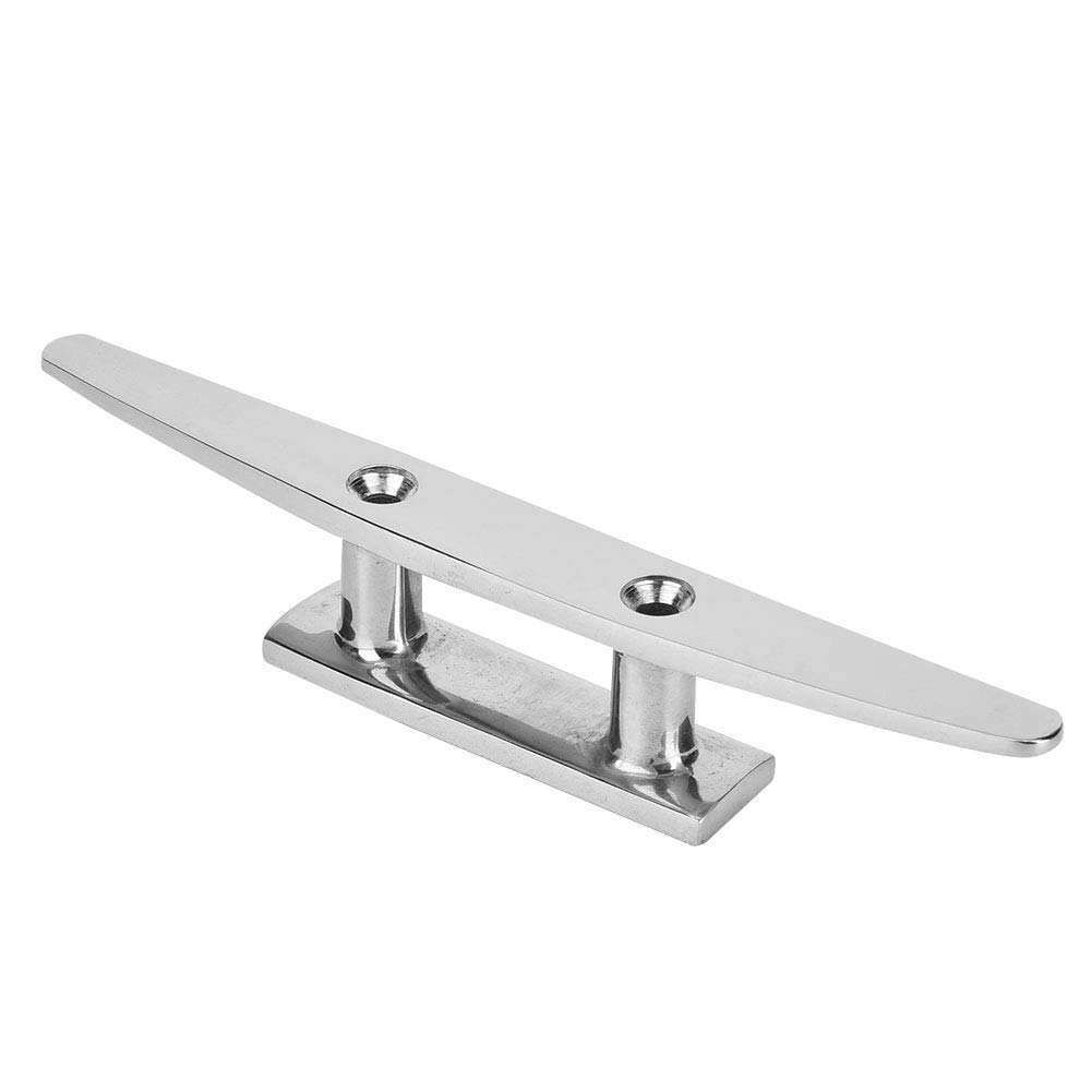Yctze Stainless Steel Boat Cleat, Mirror-Polished Marine Rope Base, 8-inch Boat Accessory, Stainless Steel Cleat, Boat Parts