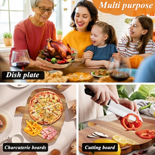 Tabla de Cortar de Madera con Mango en Forma de Calabaza miniatura 2