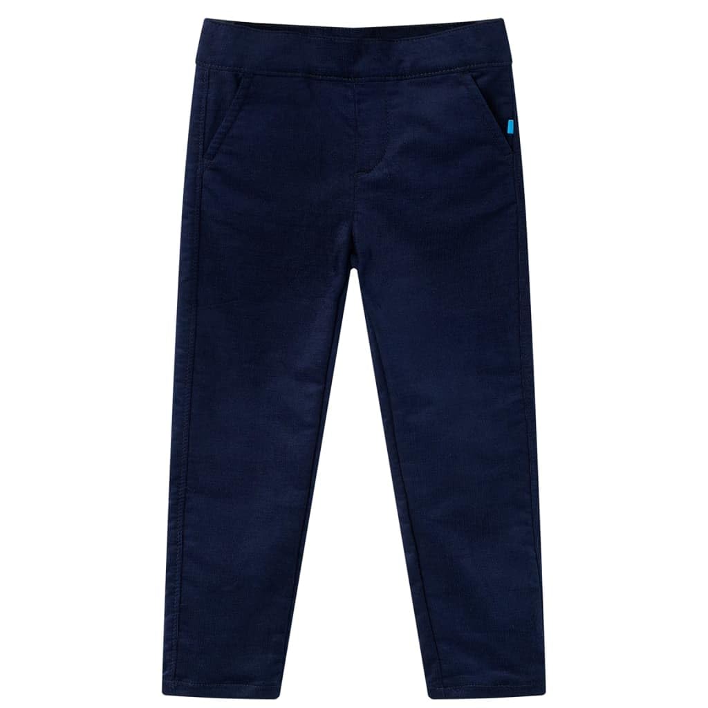 vidaXL Kids' Pants Toddler Trousers Bottom Children's Pants with Pockets Dark Navy 92