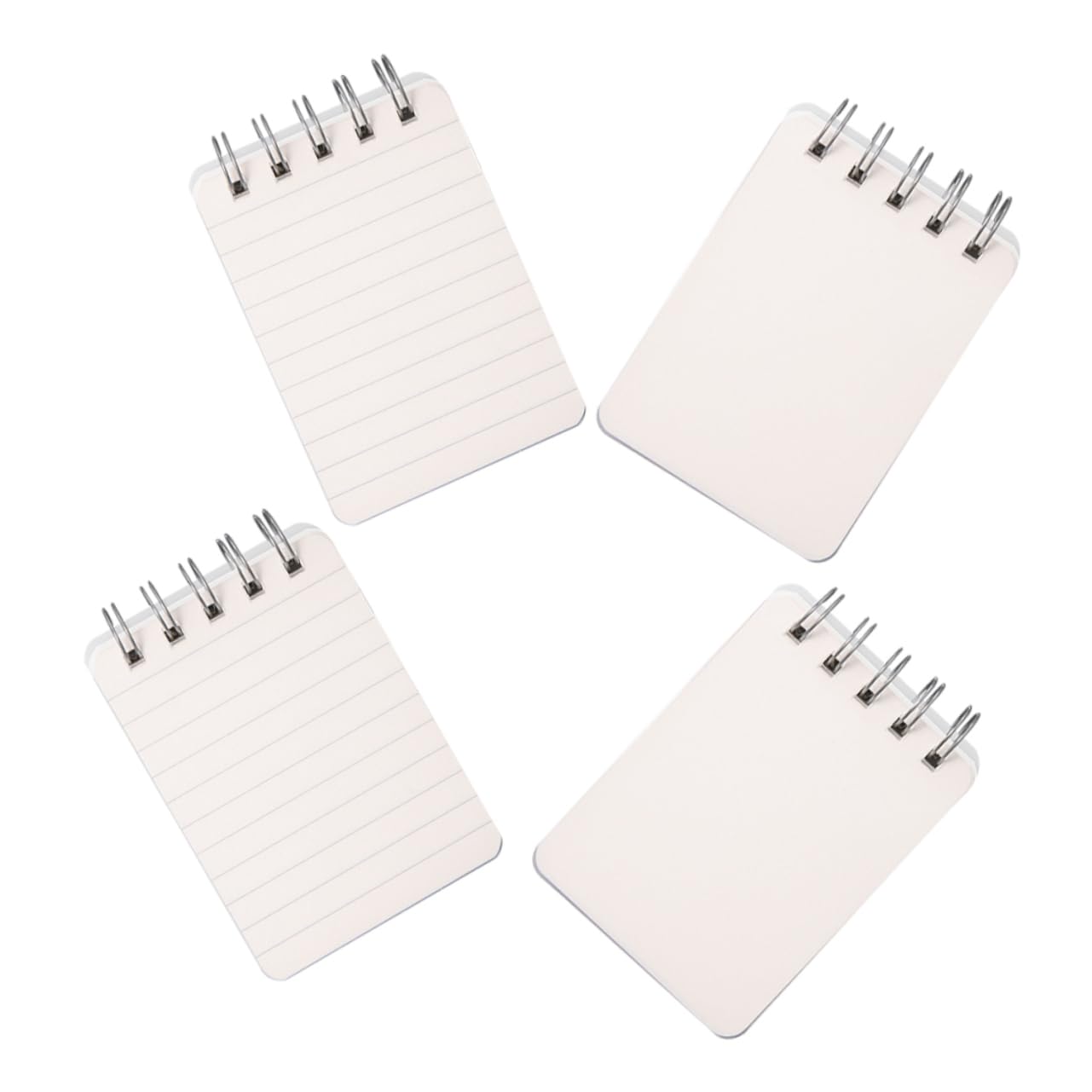 HOMSFOU 5 Ensembles Mini Ordinateur Portable Portable Doublé Cahiers À Spirale Mini Cahiers En Vrac Plaine Cahiers Pour L'école Pavé De Note Cahier Petit Papier Blanche 4 Pièces * 5
