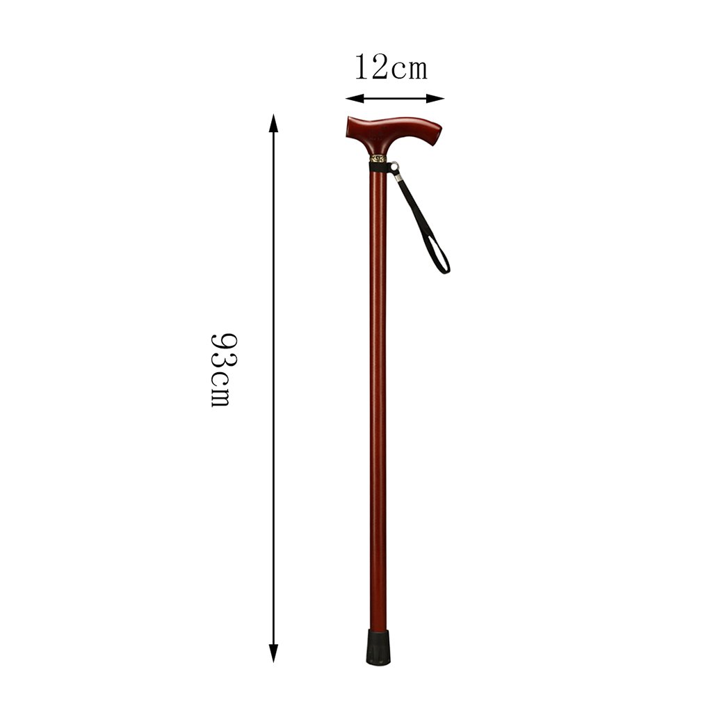 Drewniane laski do chodzenia laska dla osób starszych laski drewniane patyczki uchwyt w kształcie litery T paski na nadgarstek długość 93 cm przycięte według wzrostu pomoc w mobilności dla osób