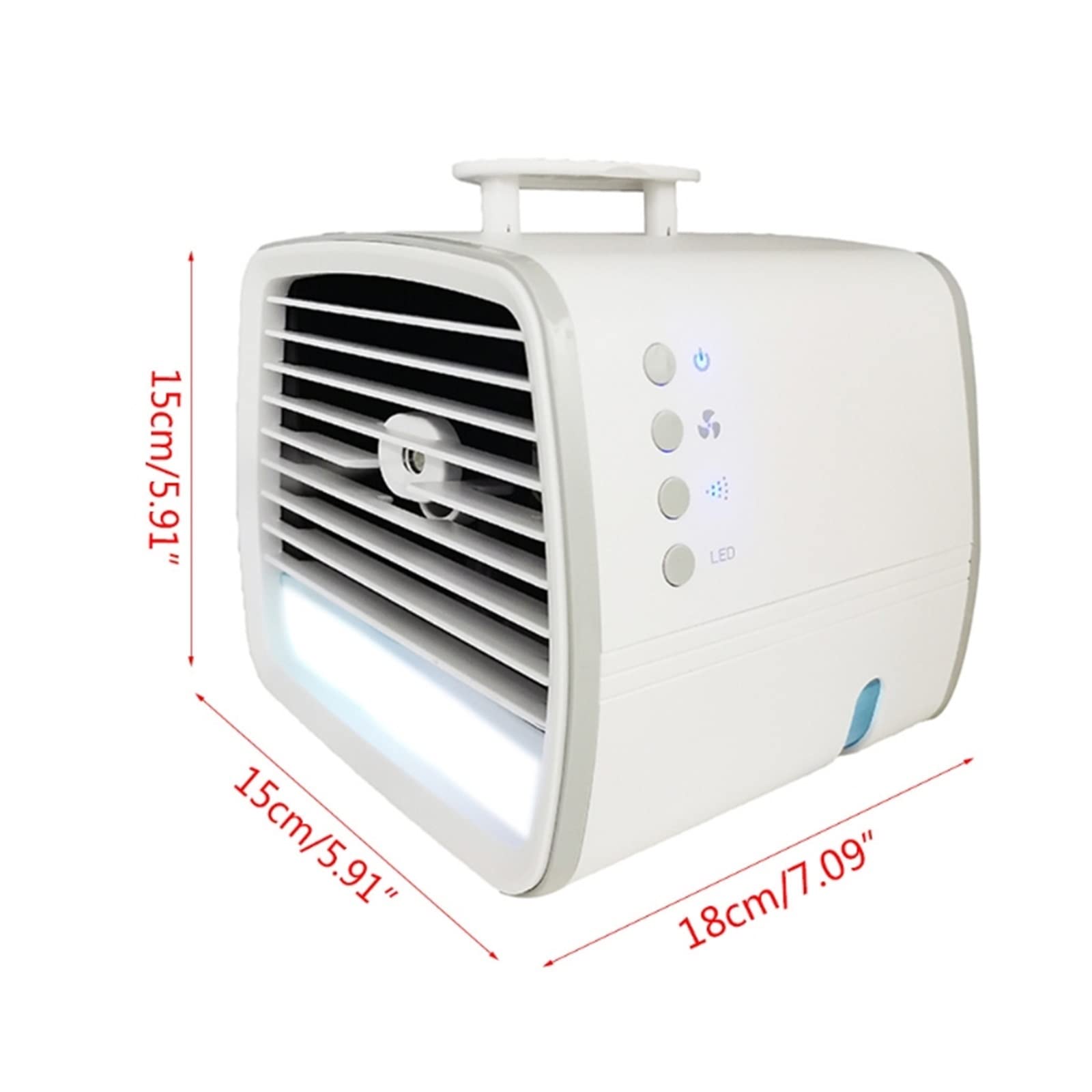 DieffematicKTY przenośny wentylator klimatyzatora mini wentylator biurkowy nawilżacz powietrza