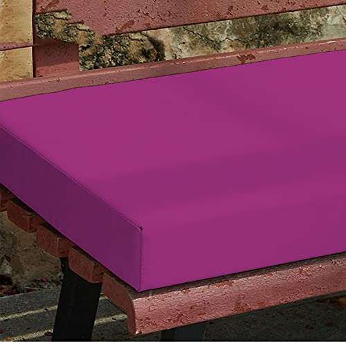 Cojín de banco de tamaño personalizado, cojín de asiento largo para silla oscilante, para exteriores, interiores, jardín, impermeable, antideslizante, para ventana (morado, 90 x 40 x 5 cm)