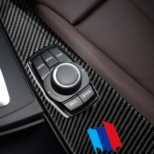 Image of Car Multimedia Panel Trim Carbon Fiber Decal Center Console Sticker fits for BMW 3 4 Series F30 F31 F34 3GT F32 F36 Accessories - F33 Convertible NOT