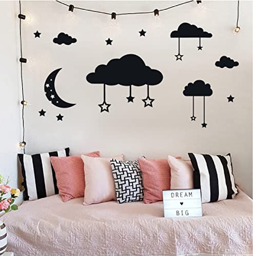 Vinilos Decorativos Nube, Luna y Estrellas para Pared miniatura 2