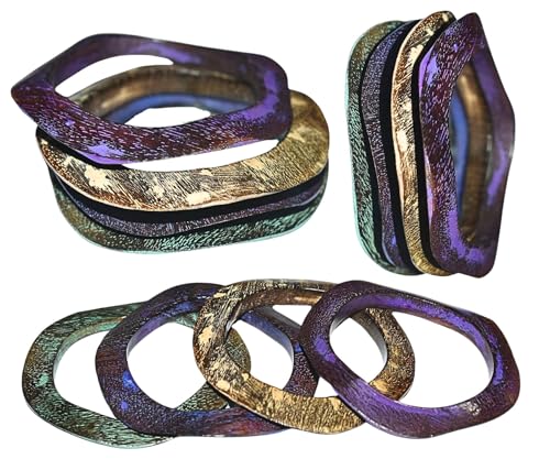 Image of Handmade Natural Wooden Bangles, Stylish Designs,Artisan Premium Quality for Women | Natural Wood Bangles Christmas Gift Jewelry for Her | Eco-Friendly Artisan Crafted Gift