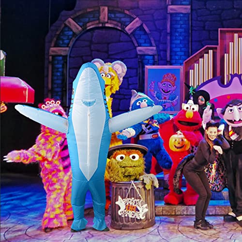 BestAlice Opblaasbaar Haai Kostuum Voor Volwassene, Grappig Haai Pak Viskostuum Voor Halloween, Verjaardagscadeau Cos Play Party Festival - Image 3