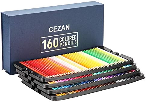 160 Colored Pencils Set - Coloring Pencils for Artists with Case, Ideal Colored Pencils for Adult Coloring Books, Doodling, Sketching