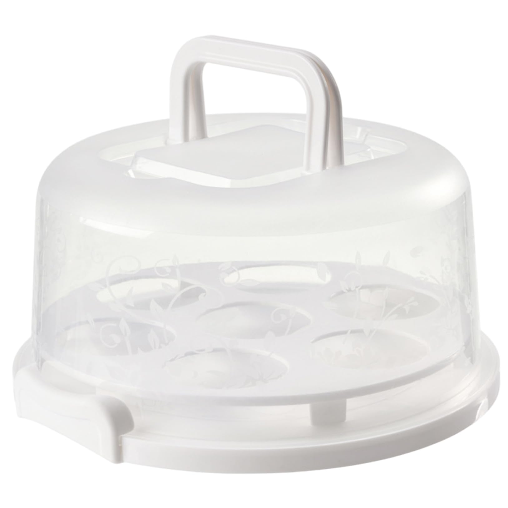 Wedhapy Cake Carrier Cake Carrier with Lid and Handle 10" Portable with Transparent Lid Washable Reusable Round Container for Cupcake, Pie, Dessert