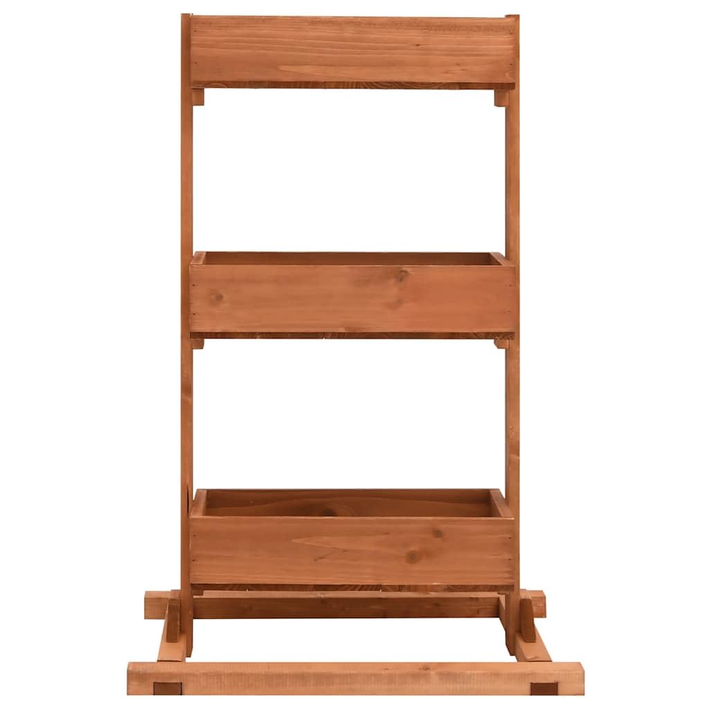 Generisch Pflanzregal Holz 52x30x78 cm, Blumenregal für Balkon, Holzregal für Terrasse, drei Ablagen je 7 kg belastbar, massives Tannenholz, rustikales Pflanzenregal für Innen und Außen