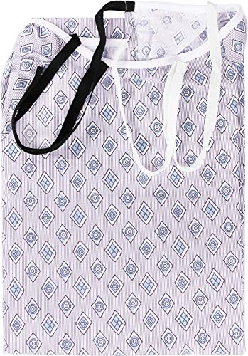 Utopia Care 4 Pack Unisex Hospital Gowns, Long Length Patient Gowns with Back Tie, Comfortably Fits Sizes up to 2XL, Pack of 4, Blue Red Diamond