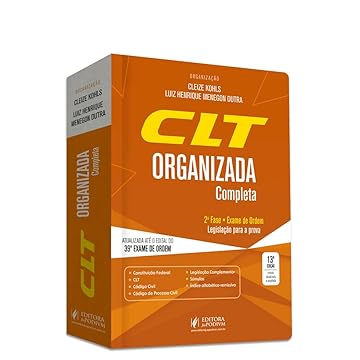 Capa do livro CLT Organizada - 39º Exame de Ordem