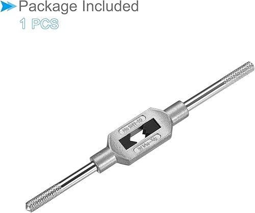 Vista 17 de Mango de llave de grifo, ajuste M1-M8 W1/16-1/4 tamaño de grifos, aleación de zinc y acero al carbono, herramienta de mano de roscado ajustable