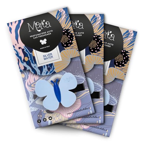 Marta la Farfalla - 3 ambientadores, con olor a orquídea negra, para coche y hogar