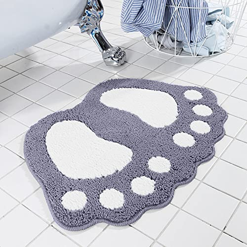 jianyana Cute Foot Pads Soft Microfiber Bath Mat Non-Slip Doormat Cute Large Doormat Absorbent Rug for Bedroom Kitchen Carpet - Image 4