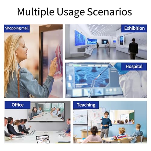 Image of 21.5 Inch Capacitive Multi-Touch Screen Industrial Monitor, 16:9 FHD Display 1920 x 1080P, Built-in Speakers, USB, VGA& HD Ports, Digital Signage Displays and Player for Advertising