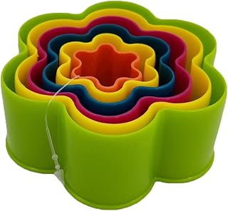 Wilton 6 Piece Nested Flower Shaped Plastic Cookie Cutters