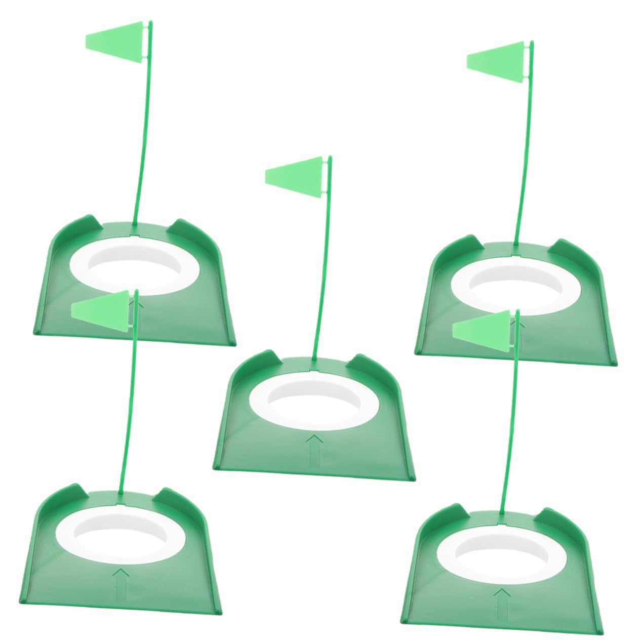 BESPORTBLE 5pcs Golf Putting Cup Indoor Training Hole with Flag Compact Material Golf Accessories for Skill Improvement for Enthusiasts