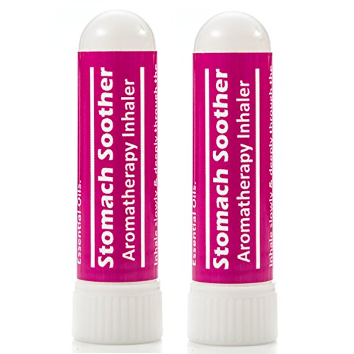 Nausea and Tummy Relief 2 Pack Aromatherapy Inhaler, Stomach Soother with Essential Oils