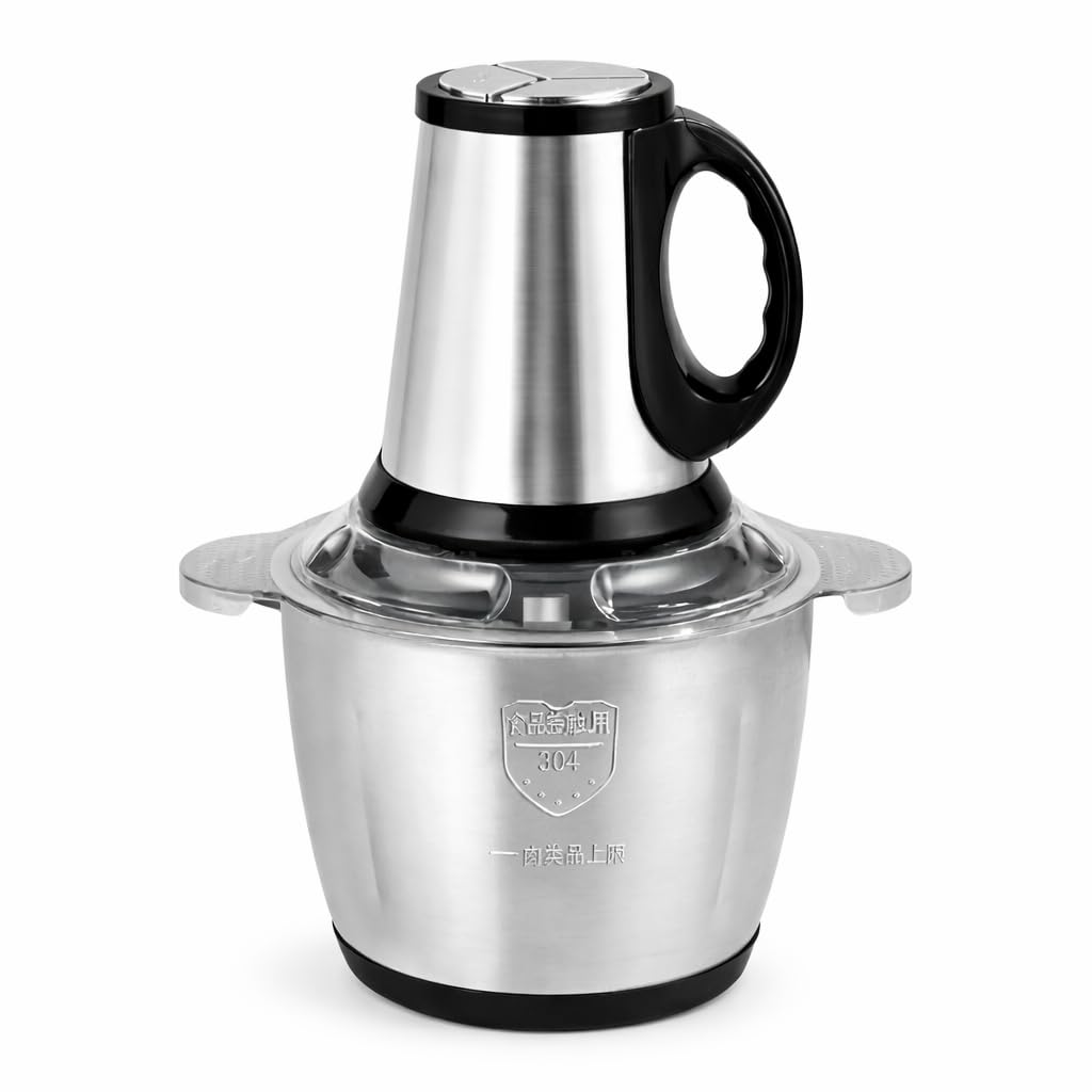 800W Electric Meat Grinder & Vegetable Chopper 3 Litre, 304 Stainless Steel Food Processor with 4 Sharp Blades, Multi-Speed Kitchen Chopper for Meat, Onion, Garlic, Fruits, Nuts & Spices-image-32