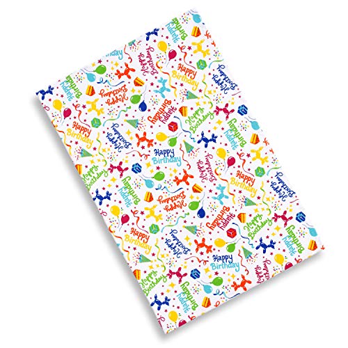 Cackleberry Home Happy Birthday Balloon Dogs Cotton Kitchen Towels 18 X 28 Inches thumb #1