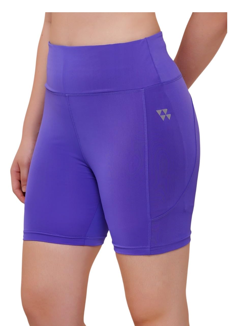 brauch Women's High-Waist Stretchable Swim Bottom Shorts with Side Pocket – Black Biker Style Athletic Fit for Swimming, Pool & Beach Wear (in, Alpha, 2XL, Regular, Standard, Purple)-picture-27