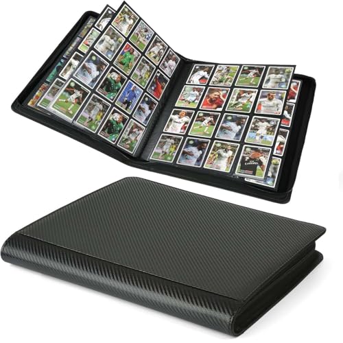 Arkeiliy Premium Ringless Trading Card Binder - 1024 Capacity, 16 Side-Loading Pockets per Page, Archival Quality Protection & Anti-Slip Spine for TCG, MTG, Sports Cards (Black II)