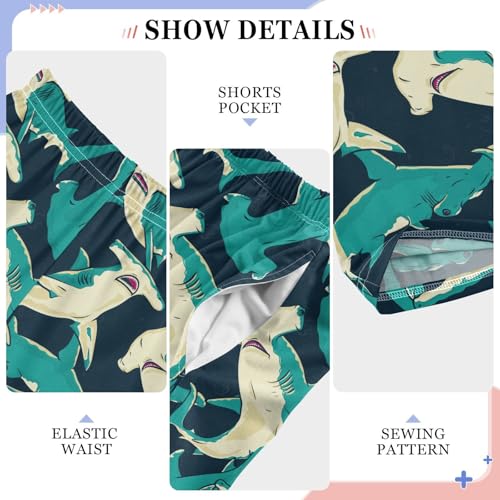 Blue Hammerhead Sharks Boys Pants for Kids Jogger Pants with Pockets S-XL4