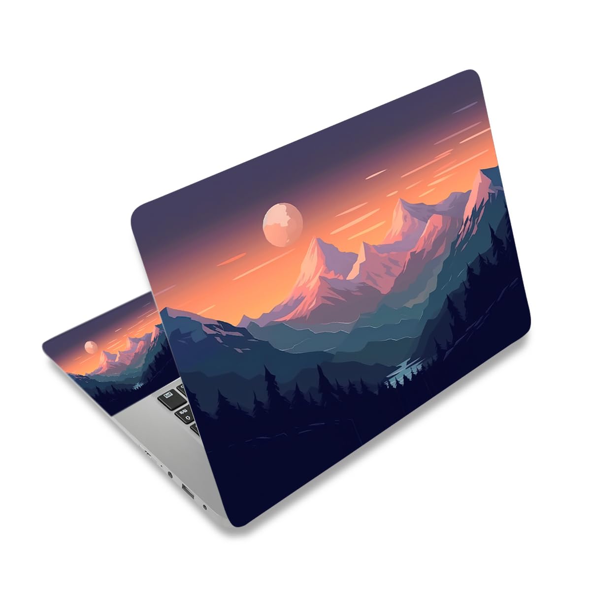 ArtSo Laptop Skin Sticker Decal,16.5 17 17.3inch Laptop Netbook PC Notebook Universal Vinyl Reusable Skin Sticker Cover Personalized Art Case Protector, Sunset Peak