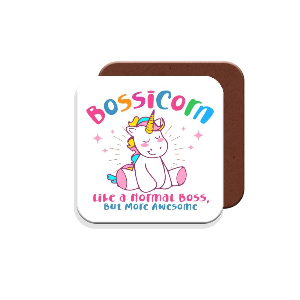 Gift Coaster for Boss/Manager - Bossicorn Like A Normal Boss, But More Awesome - Giftset - Made by MUGGZ in The UK