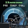35-Speed Electric Bike for Adults 750W 26" Tire Commuting Electric Mountain Bike 20MPH Range 55+ Miles 374.4Wh Removable Battery Front Fork Suspension Fenders Lightweight Electric Bicycle,Black #5