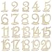 Meetory 1 to 20 Wooden Table Numbers with Holder Base,Wedding Birthday Party Table Decoration